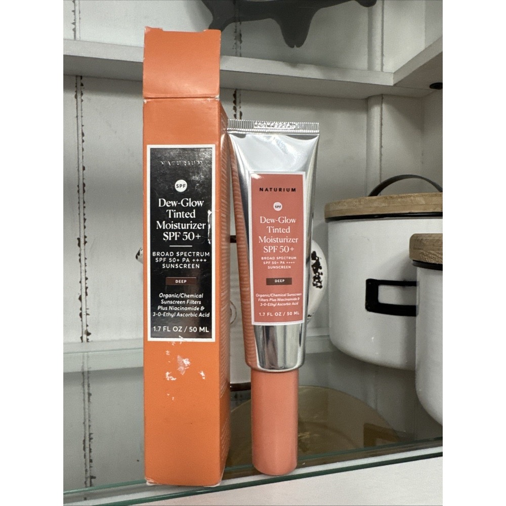 Naturium Dew-Glow Tinted Moisturizer SPF 50 Deep Sunscreen Niacinamide 1.7oz